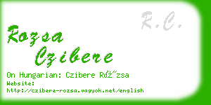 rozsa czibere business card